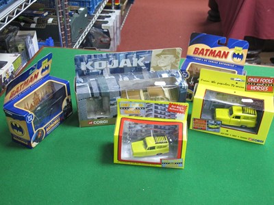 Lot 500 - Five diecast model vehicles by Corgi, Lledo...