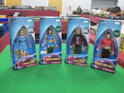 Lot 551 - Four Playmates Star Trek plastic action...