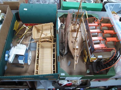 Lot 1251 - Seven vintage scratch-built and hand-painted...