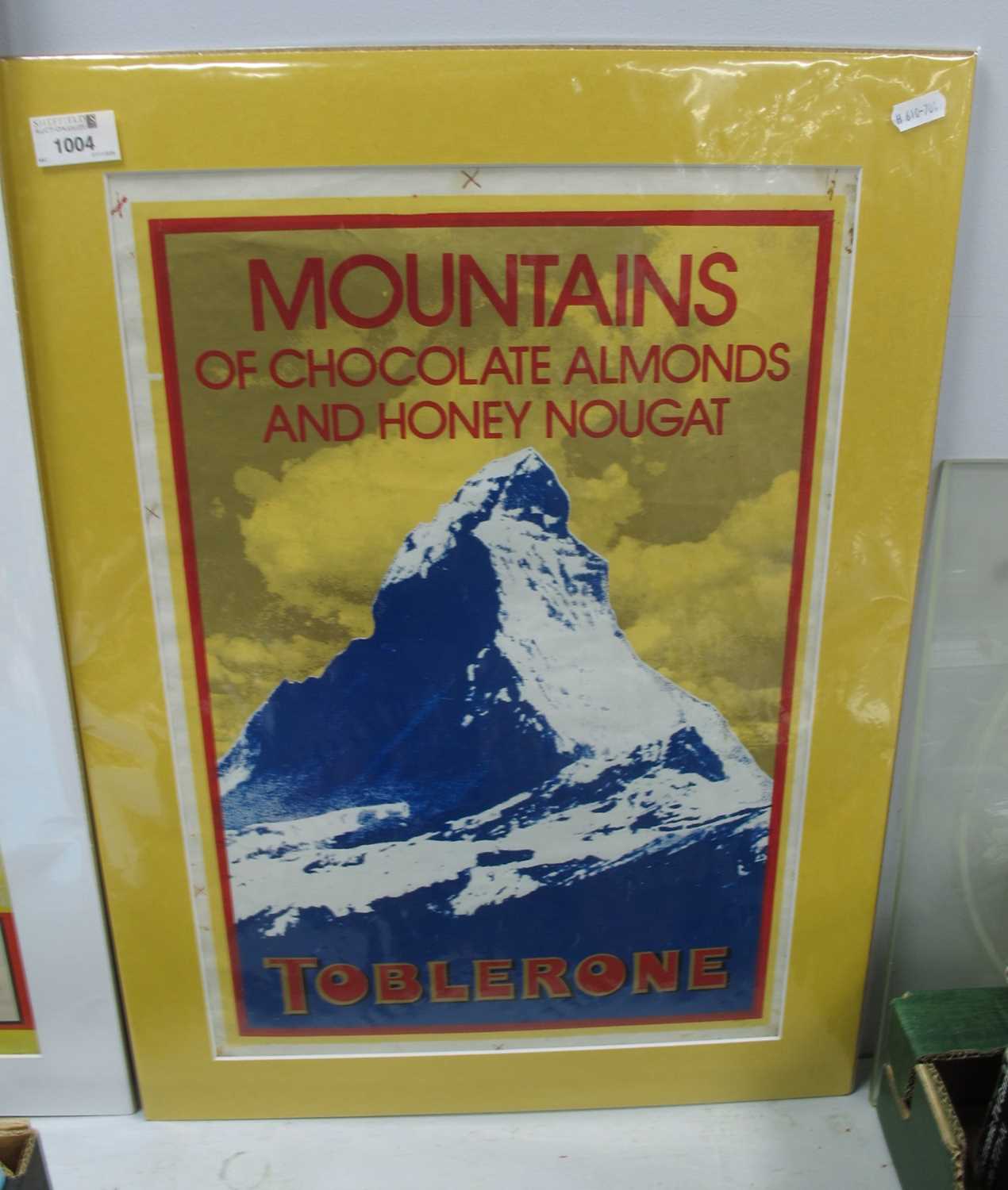 Lot 1004 - Advertising; Toblerone, vintage prototype...