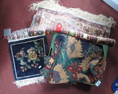 Lot 1300 - Collection of textiles: Persian-style silk...
