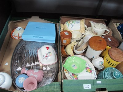 Lot 1138 - Ceramics and plated ware, including a box of...