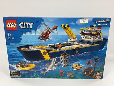 Lot 648 - Lego City #60266 Ocean Exploration Ship Set,...