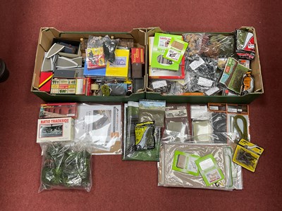 Lot 65 - Two large boxes of 00 scale model railway...