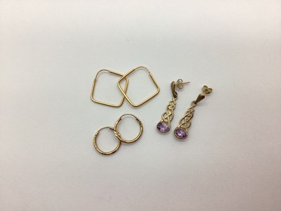 Lot 246 - A Pair of Celtic Style Drops, of openwork...