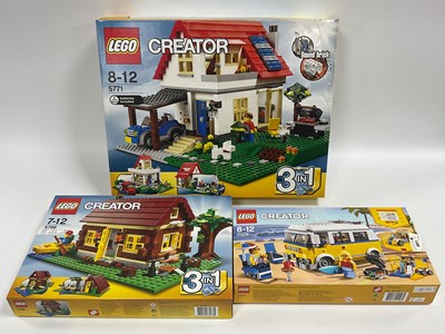 Lot 691 - Three Lego Creator Sets. #5771 Hillside House...