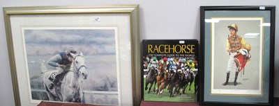 Lot 1487 - Horse racing collection comprising two framed...