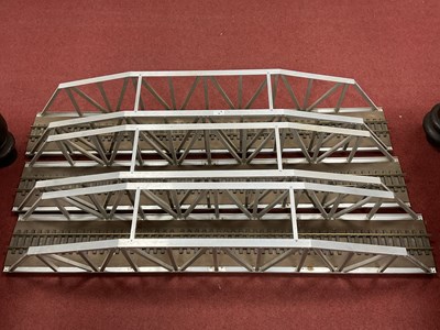 Lot 58 - Three G scale aluminium girder bridges with...