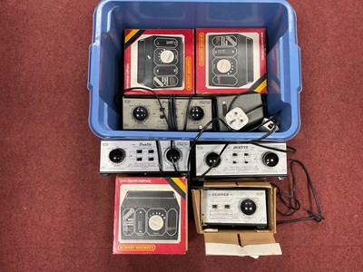 Lot 21 - A tub of model railway control equipment for...