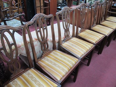 Lot 1705 - Early XX Century Set of Seven Mahogany Chairs...