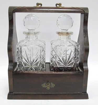 Lot 1557 - Mahogany Tantulus, with brass mounts and twin...