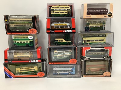 Lot 94 - Fourteen 1:76 scale Diecast model buses by EFE,...