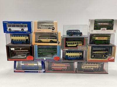 Lot 236 - Fifteen 1:76 scale Diecast model buses by EFE,...