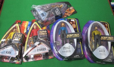 Lot 437 - Five Art Asylum Star Trek carded action...