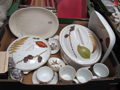 Lot 1103 - Worcester 'Wild Harvest', two tureens, square...