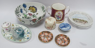 Lot 1365 - Lynton Ruby 'Wedding Loving Cup', handpainted...