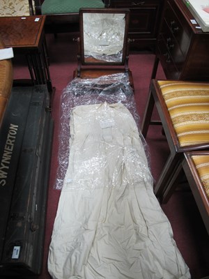 Lot 1701 - XIX Century Nightgown. Mahogany swing mirror.