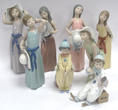 Lot 1405 - Lladro Figurines - Six ladies in varying...