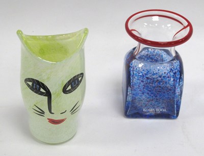 Lot 1414 - Two Swedish Kosta Boda art glass vases:...