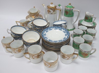 Lot 1391 - Noritake Cream & Gilt Coffee Service, of...