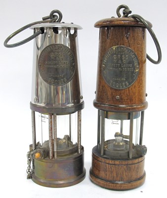 Lot 1554 - Two vintage miners lamps: Eccles GR6S with a...