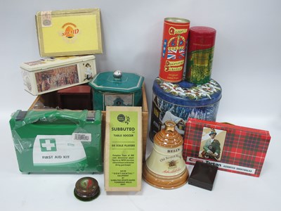 Lot 1590 - Tins - Quantity Subbuteo empty box, record...