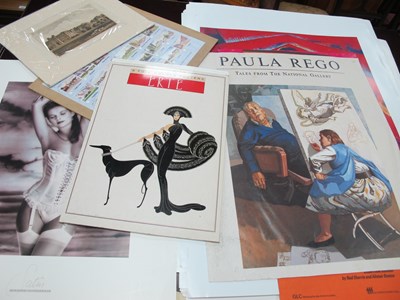 Lot 1273 - ERTE - Six erotica prints in folder,...
