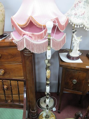 Lot 1722 - Two Onyx Gilt Metal Standard Lamps. (2)