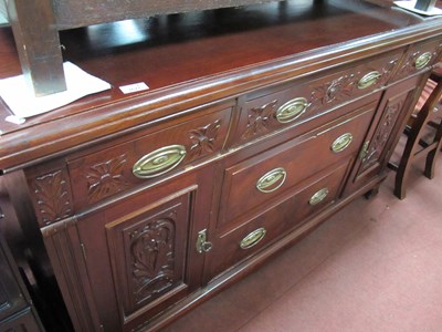 Lot 1671 - Early XX Century Stained Mahogany Sideboard,...