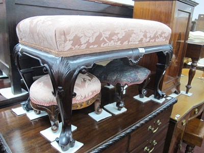 Lot 1675 - Rectangular Shaped Stool, with an upholstered...