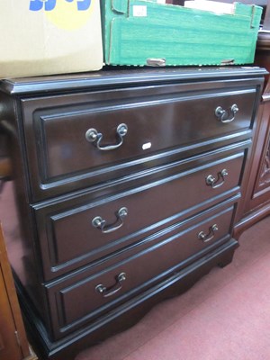 Lot 1669 - A Mahogany Chest of Drawers, with low back,...