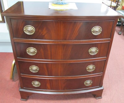 Lot 1644 - Mahogany Bow Fronted Chest of Drawers (J....