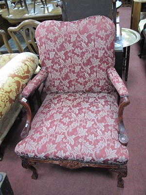 Lot 1712 - XVIII Style Armchair, with upholstered back,...
