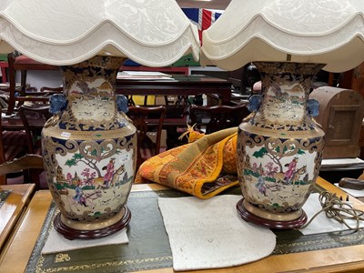 Lot 1279 - A pair of large Chinese export style...