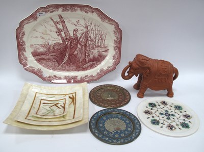 Lot 1453 - Wedgwood Royal Game Dinner Plate, terracotta...