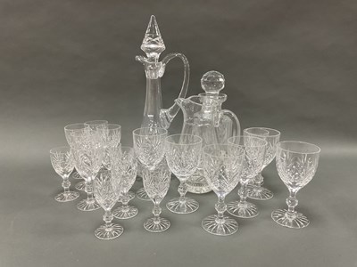 Lot 1306 - Claret Jug, Whisky decanter, water jug, suite...