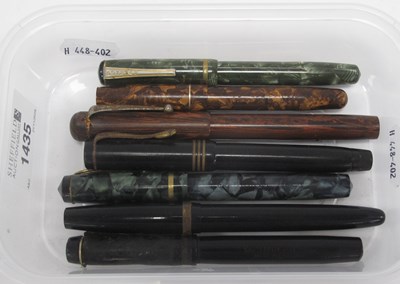 Lot 1435 - Two 'The Unique Pen' 14ct gold nib fountain...