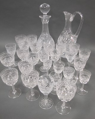 Lot 1350 - Decanter, claret jug, drinking glasses,...