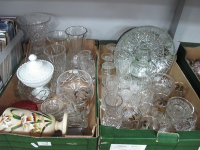 Lot 1120 - Glassware - drinking glasses, vases, cranberry...