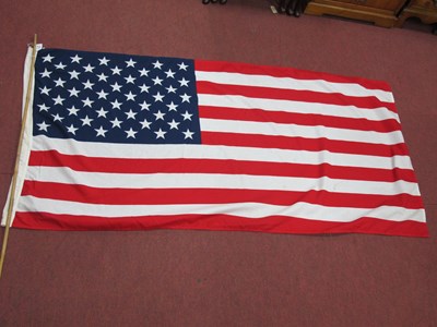 Lot 1564 - A Large Vintage Cloth Stars and Stripes Flag,...