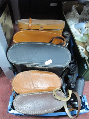 Lot 1182 - Binoculars; Hanimex 10x50, Revue 7x50, L&G...