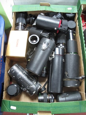 Lot 1248 - Camera lenses; Auto Makinon 135mm f/2.8, RMC...