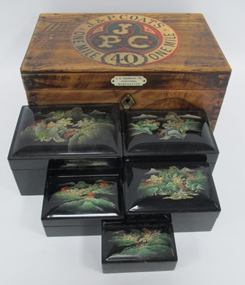 Lot 1523 - A Mid-1900s Workbox with maker's plaque...