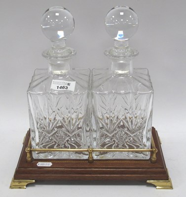 Lot 1463 - A Mid-1900s Double Decanter Tantalus Stand,...