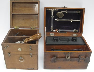 Lot 1469 - A Victorian Mahogany Cased Shock Machine and...