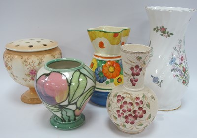 Lot 1345 - Kochevet Ben David Tubelined Pottery Vase, of...