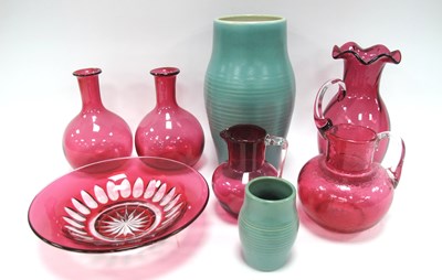 Lot 1314 - Bouhan Stoneware Vases 25cm x 10cm tall,...
