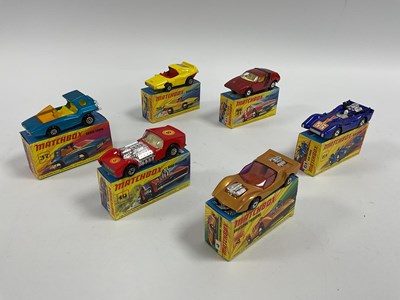 Lot 941 - Six Matchbox Superfast 1-75. #19 Road Dragster,...