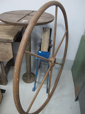 Lot 1054 - Large Cast Iron Table, together with a grind...