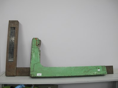 Lot 1030 - Two Large Metal Squares, 54cm x 104.5cm and...